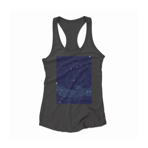 Night Sky Map Women Racerback Tank Top