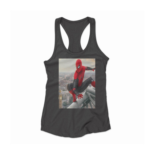 Spiderman Action Women Racerback Tank Top