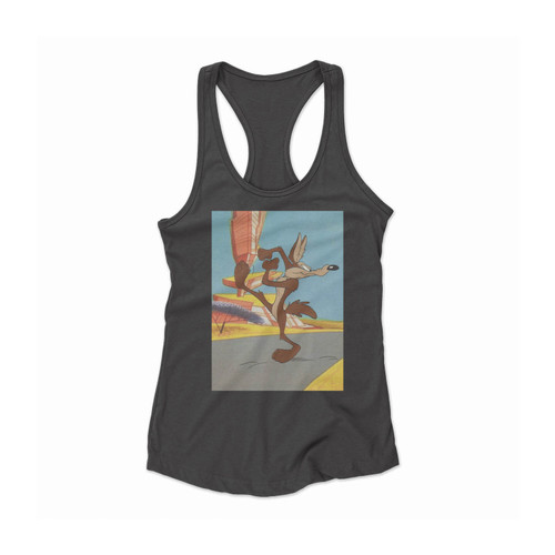 Road Runner And While E Coyote Women Racerback Tank Top