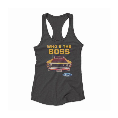 Who's The Boss Women Racerback Tank Top