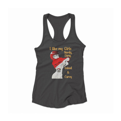 Nerdy Dirty Inked And Curvy Unisex Velma Women Racerback Tank Top