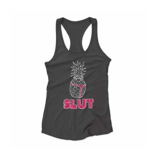 Pineapple Slut Funny Yellow Women Racerback Tank Top