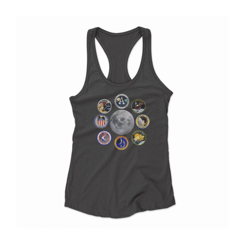 Nasa Apollo Moon Landing Missions Women Racerback Tank Top