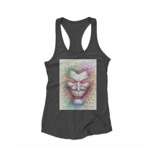 The Joker Batman Haahaa White Women Racerback Tank Top