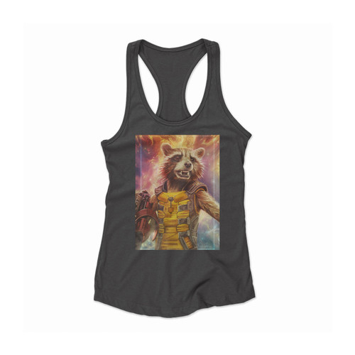 Rocket Raccoon Women Racerback Tank Top