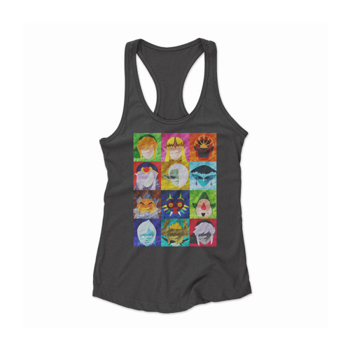 Legend Of Zelda Characters Women Racerback Tank Top