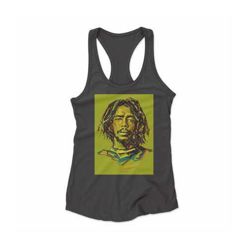 Peter Tosh Abstract Art Women Racerback Tank Top