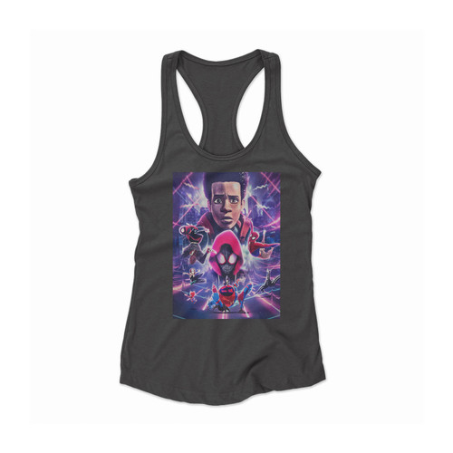 Spider Man Into The Spider Verse Women Racerback Tank Top