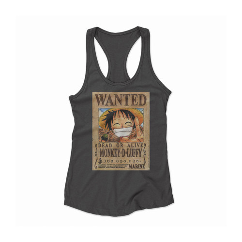 Luffy Wanted Women Racerback Tank Top