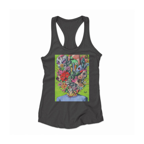 The Girl And The Alien Women Racerback Tank Top