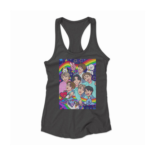 Bts X Bt21 Women Racerback Tank Top