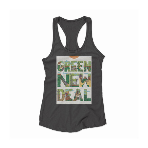 Green New Deal 2 Women Racerback Tank Top