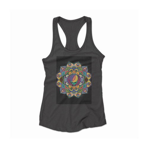 Grateful Dead Mandala Women Racerback Tank Top