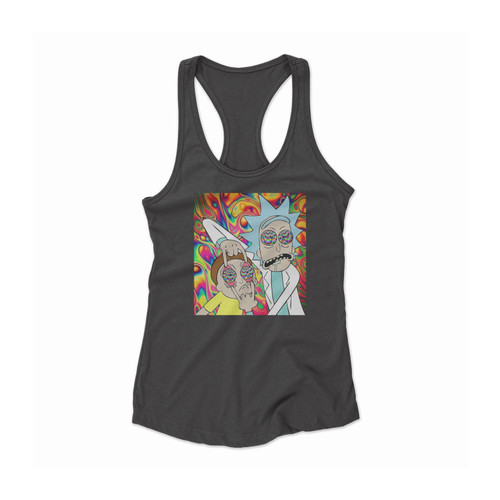 Rick And Morty Trippy Psychedelic Women Racerback Tank Top