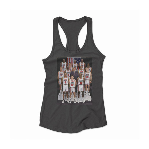 1992 Usa Basketball Dream Team Women Racerback Tank Top