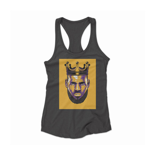 Lebron James The King 3 Women Racerback Tank Top