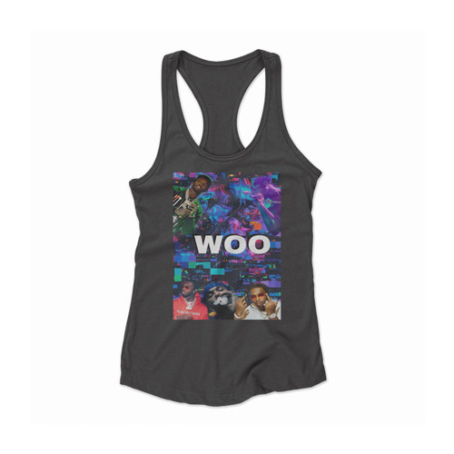 Pop Smoke Woo Women Racerback Tank Top