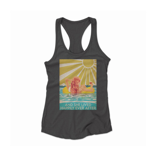 Hot Swimming Redhead And She Lived Happily Ever After Women Racerback Tank Top