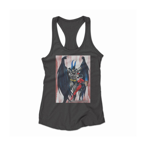 Batman And Harley Quinn Painting Art Women Racerback Tank Top