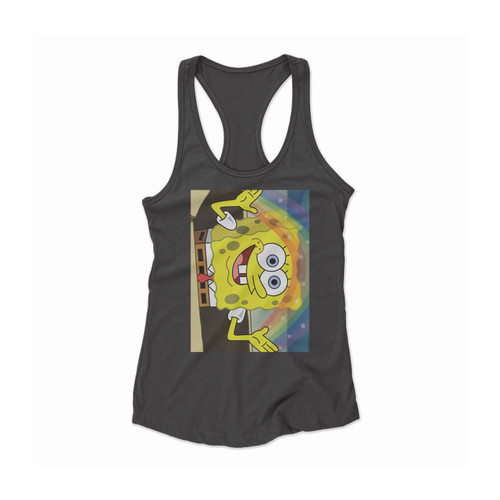Rainbow Spongebob Women Racerback Tank Top