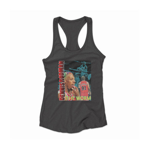 Dennis Rodman The Worm Women Racerback Tank Top