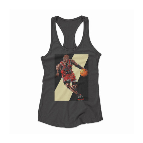 Michael Jordan Dribbling Women Racerback Tank Top