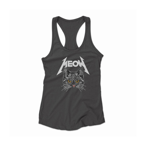 Cute Unique Cat Meow Women Racerback Tank Top