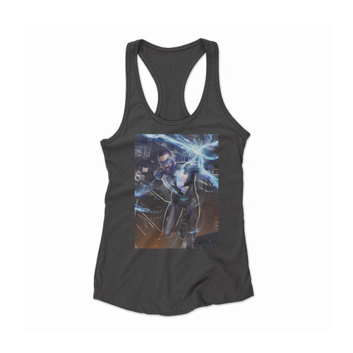 Black Lightning 4 Women Racerback Tank Top