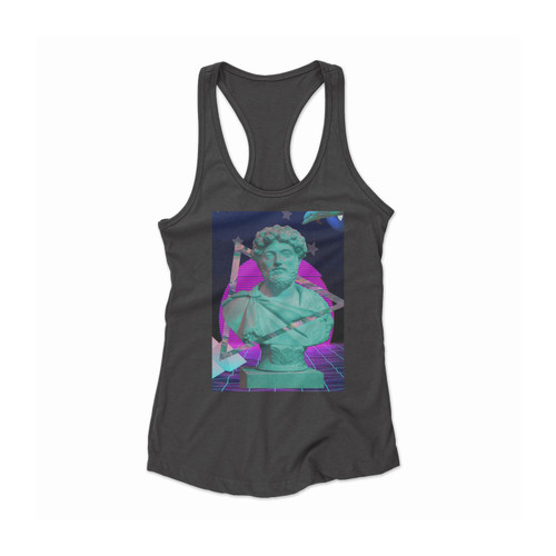 Vaporwave Aesthetic Marcus Women Racerback Tank Top