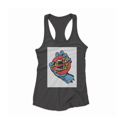 Santa Cruz Screaming Dot Sticker Women Racerback Tank Top