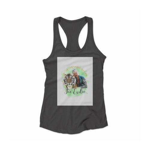 Joe Exotic Tiger King Watercolor Women Racerback Tank Top
