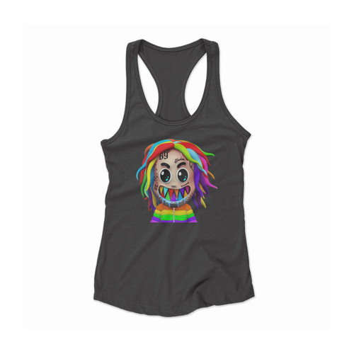 Tekashi 6ix9ine Gooba Colorfull Hair Women Racerback Tank Top