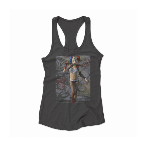 Suicide Squad Game Movie Harley Quinn 2 Women Racerback Tank Top