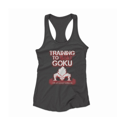 training insaiyan gym to beat goku gym Women Racerback Tank Top