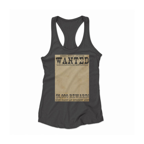 Bounty Hunters Attention Wanted Women Racerback Tank Top