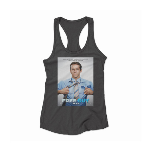 Free Guy 2020 Movie Shawn Levy Ryan Reynolds Women Racerback Tank Top