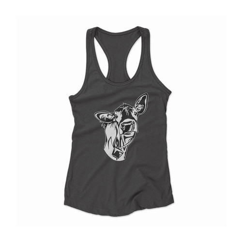 Cow Farm Animal Women Racerback Tank Top