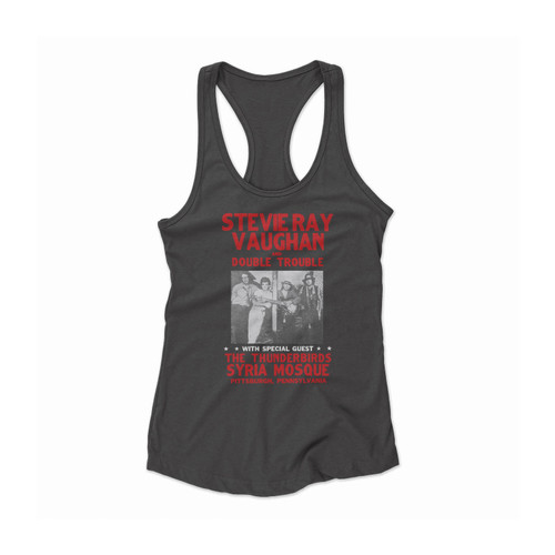 Stevie Ray Vaughan Double Trouble Live Tour Women Racerback Tank Top