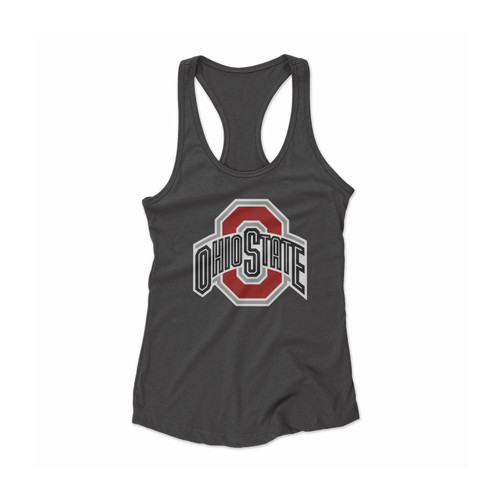 Ohio State Buckeyes Baseball Logo Women Racerback Tank Top