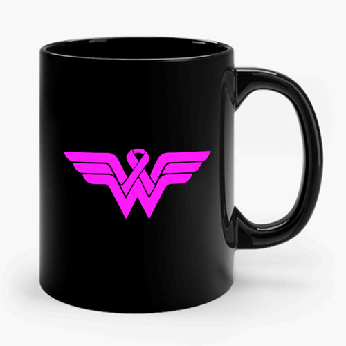 Breast Cancer Ribbon Wings Wonder Ceramic Mug