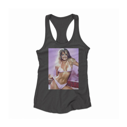 Heather Thomas Sexy Actrees Women Racerback Tank Top