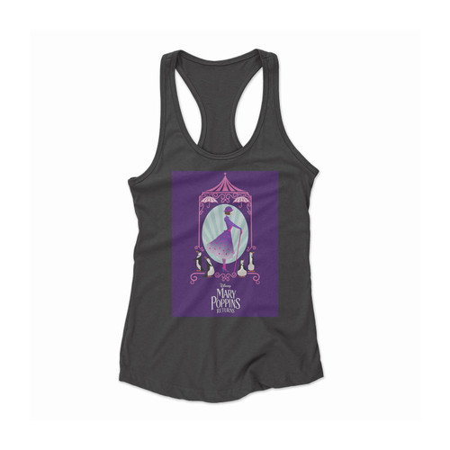 Mary Poppins Returns Purple Women Racerback Tank Top