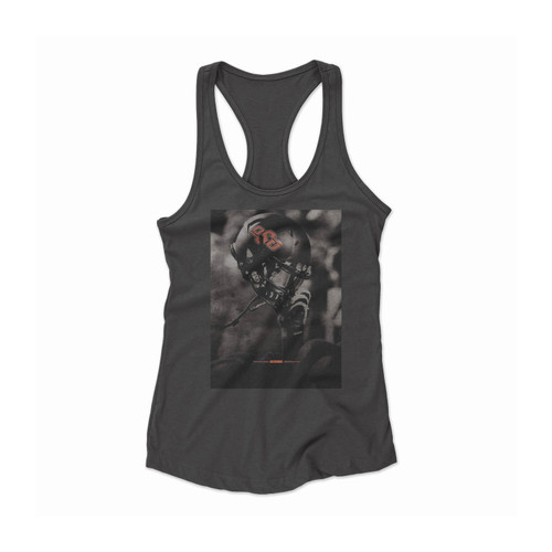 Oklahoma State Helmet Women Racerback Tank Top