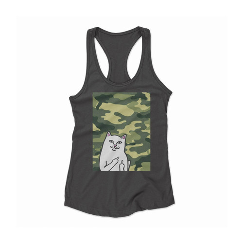 Rip N Dip Tie Dye #ripndip #middle #finger #cat Women Racerback Tank Top