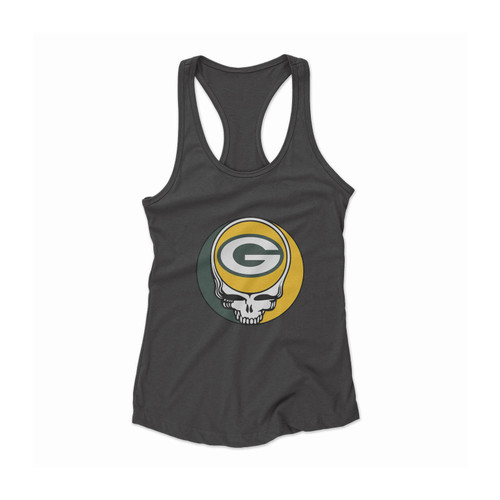 Grateful Green Bay Packers Logo Women Racerback Tank Top