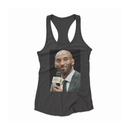 Kobe Bryant Smiling When Interview Women Racerback Tank Top