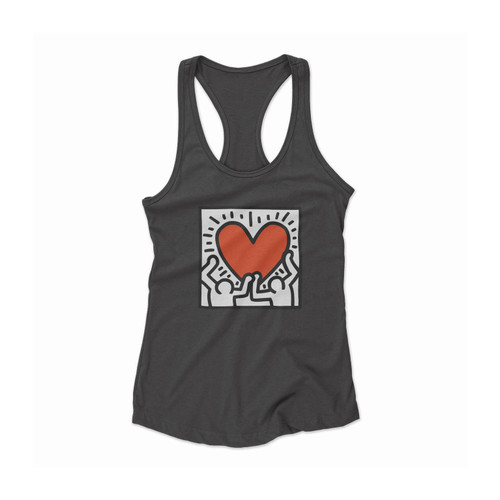 Keith Haring Heart Women Racerback Tank Top