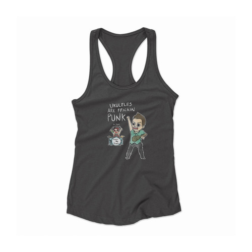 Ukuleles Are Frickin Punk Women Racerback Tank Top