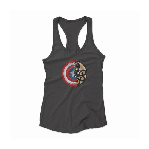 The Mix Shield Captain America Women Racerback Tank Top
