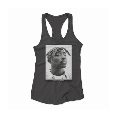 Tupac Shakur 1971 1996 Women Racerback Tank Top